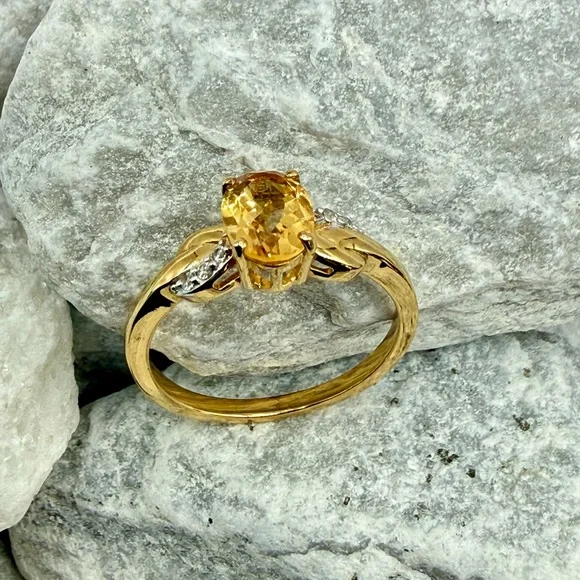 Brazilian Citrine Ring 1.25CTW 14K YG Over 925 Silver Sz 9 NWT - Picture 17 of 17